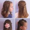 Gyerekfrizurák lányoknak Közepes hosszúságú haj