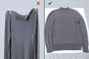Как уменьшить свитер, который растянулся после стирки